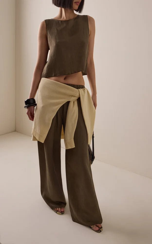 Daniel Linen-Blend Drawstring Pocket Pants