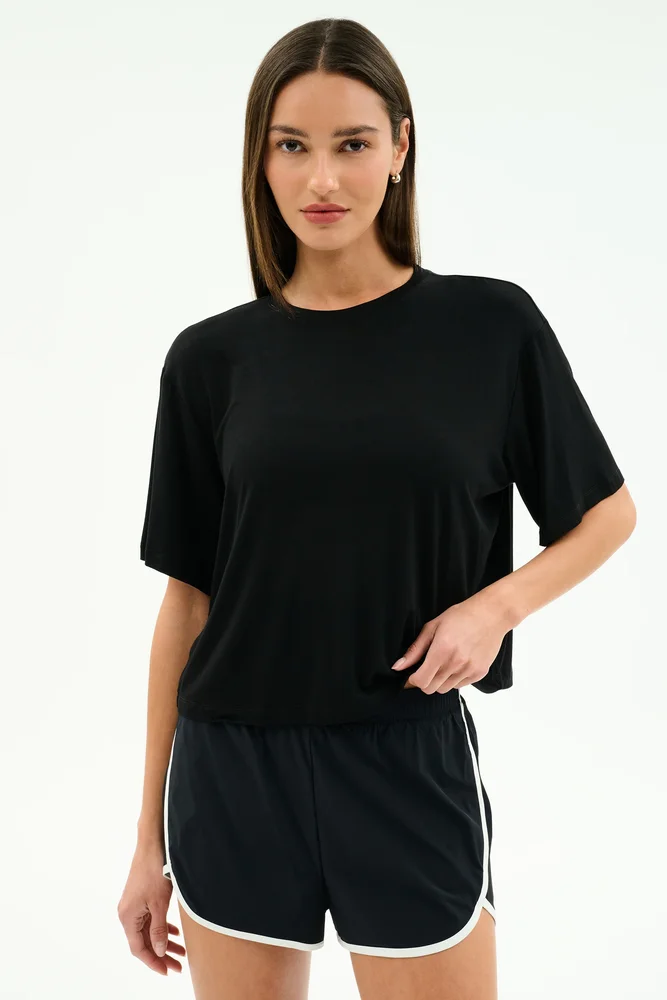 Djuna Oversized Jersey Tee - Black