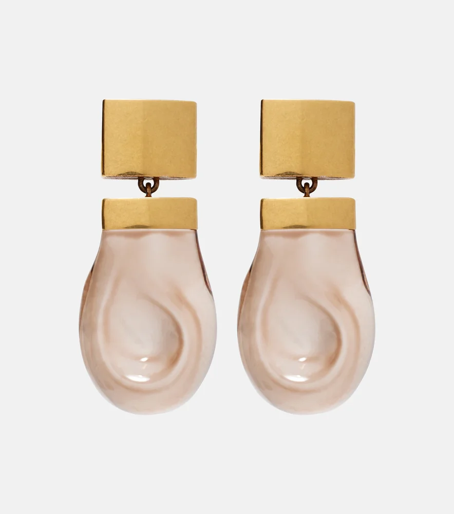 Keefe gold-plated drop earrings