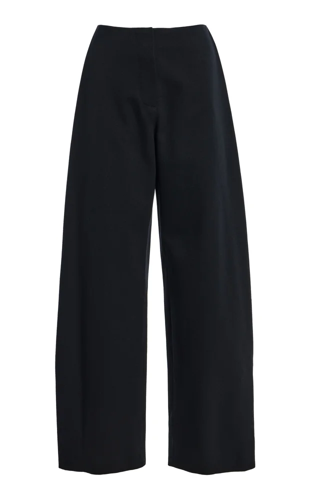 Galileo Wool Barrel-Leg Pants