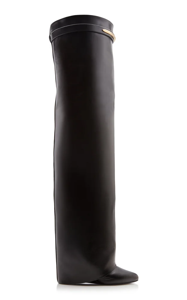Shark Pinch Leather Over-The-Knee Boots