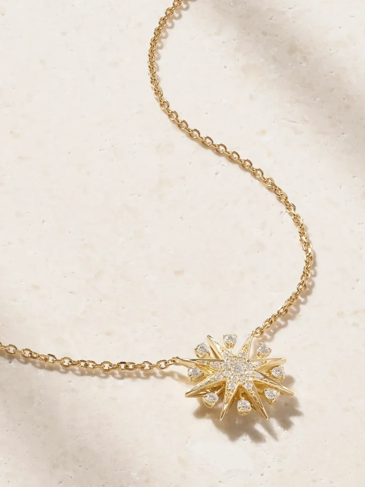 Starlight Mini Icon 18-karat gold and diamond necklace