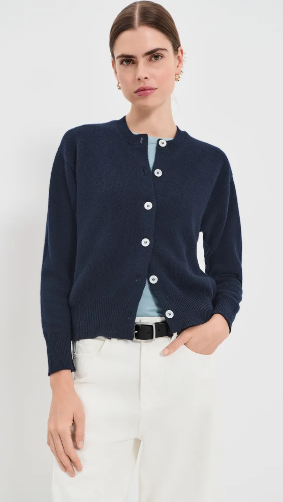 The Ada Crewneck Wool Cardigan