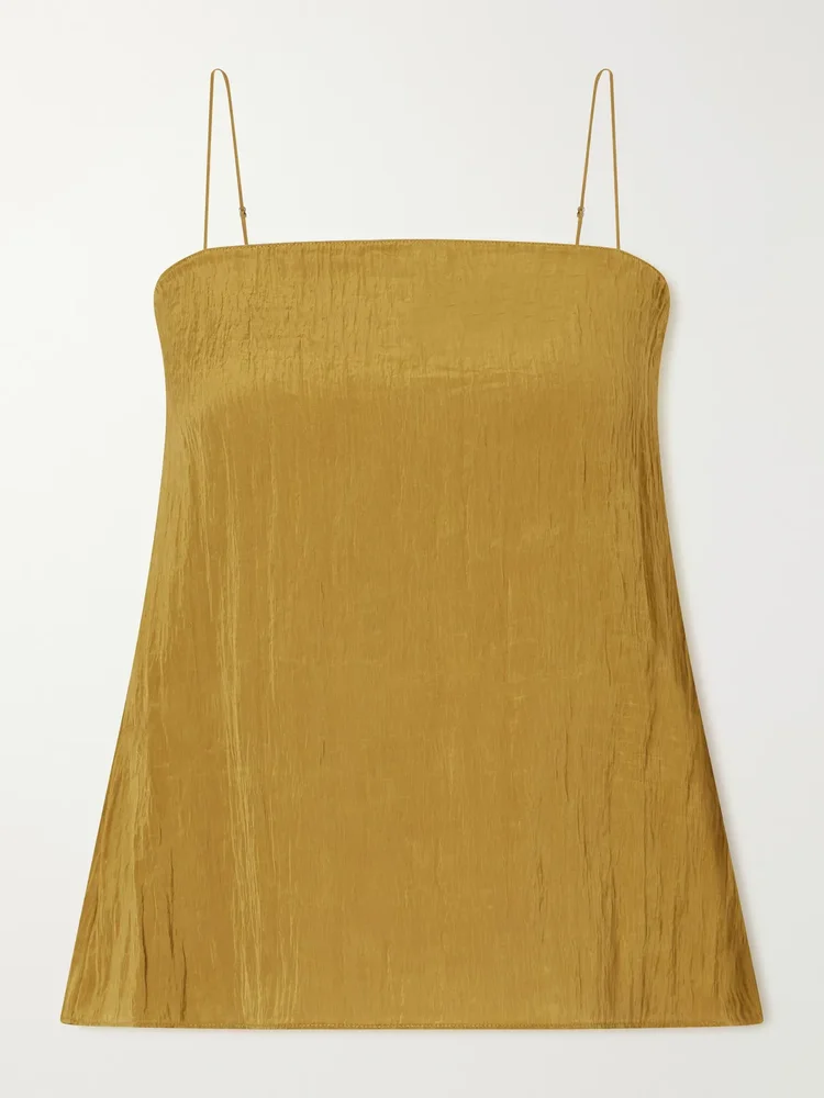 crinkle charmeuse tank
