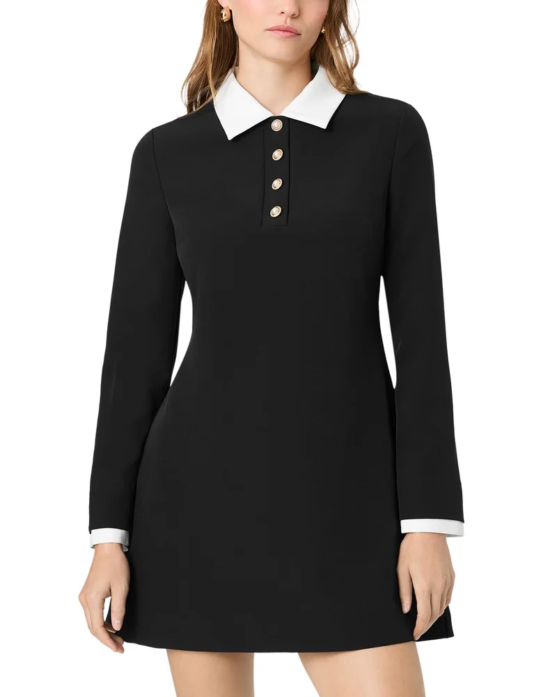 Echo Crepe Long Sleeve Mini Dress