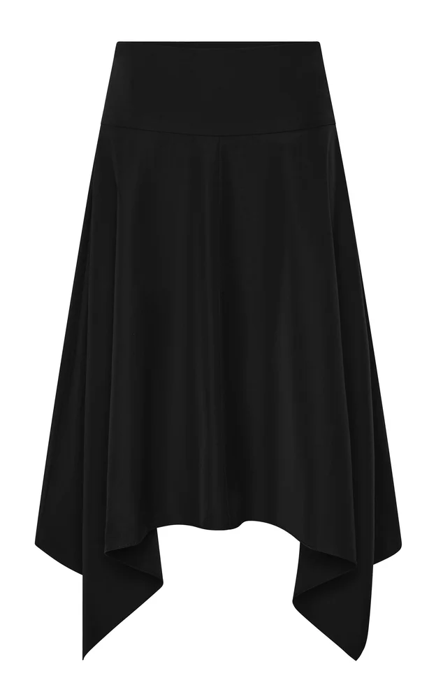 Technical Cotton-Blend Handkerchief Skirt