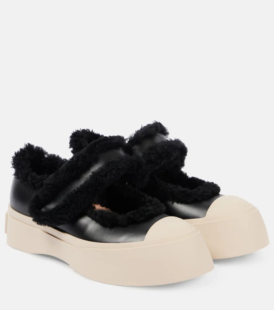 Pablo shearling-lined leather sneakers