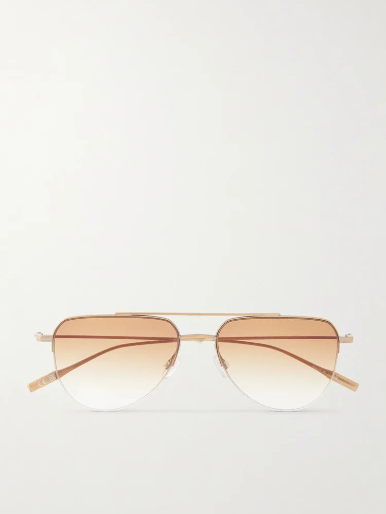 Mcnair aviator-style metal sunglasses