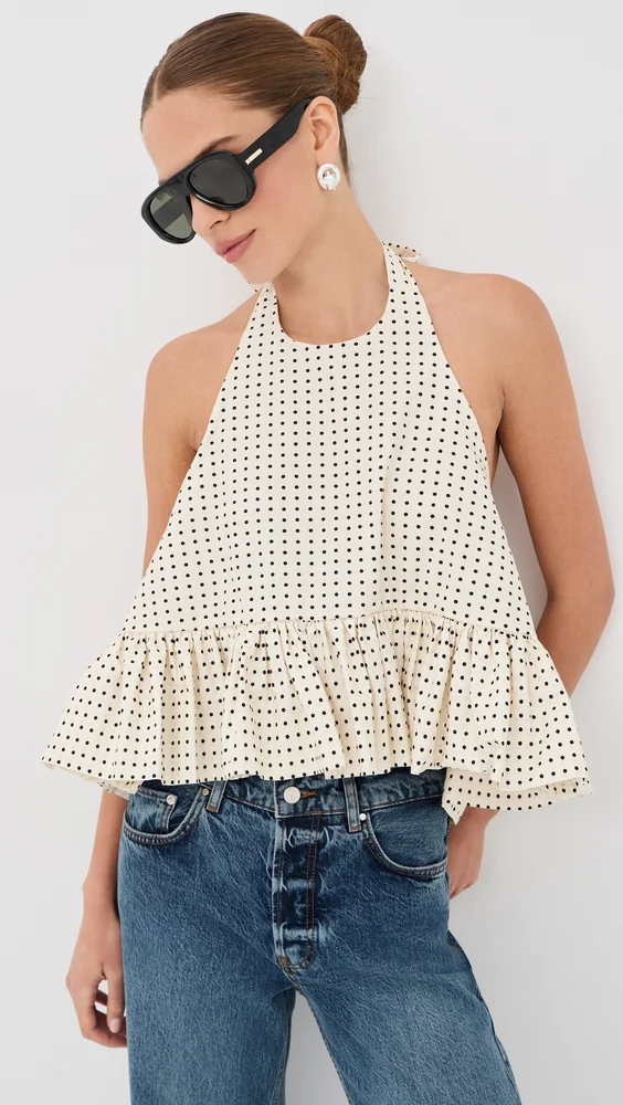 Winston Printed Poplin Top