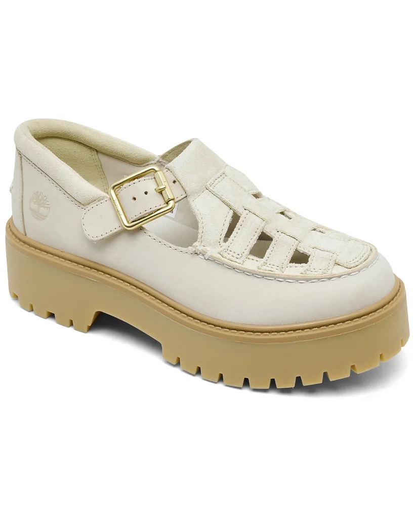 Stone Street Mary Jane Platform Buckle Shoes