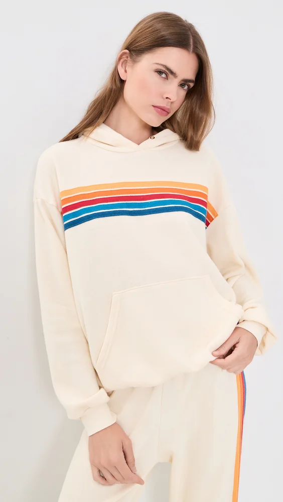 5 Stripe Hoodie (Vintage White)