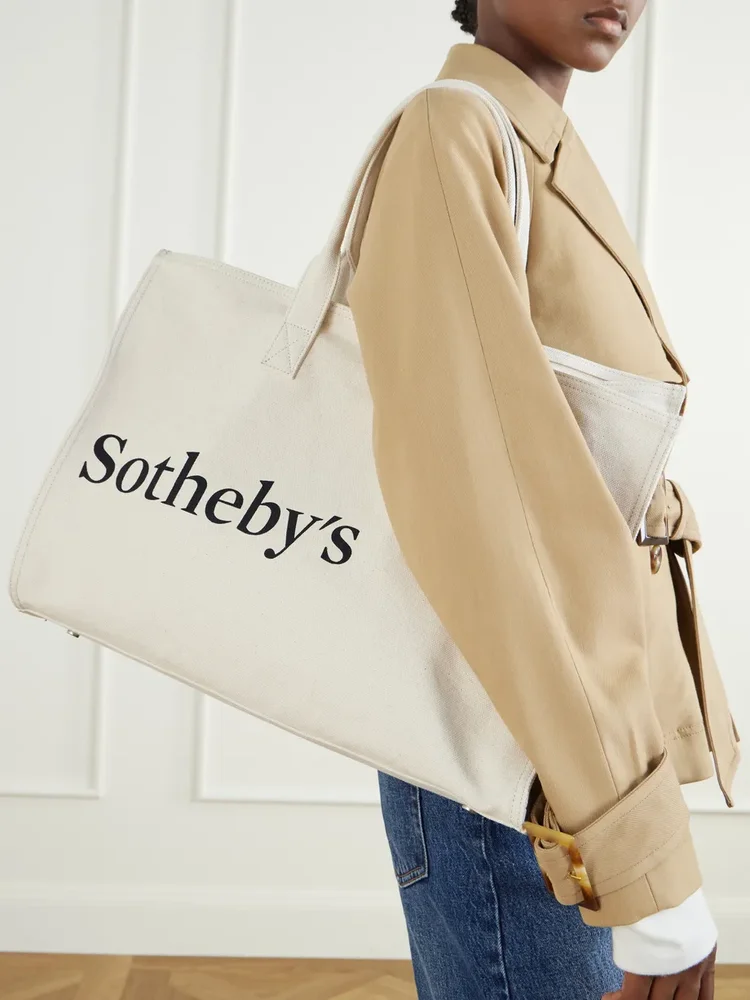 + Sotheby's printed canvas tote