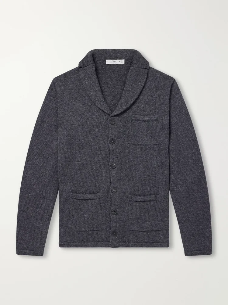 Merino Wool and Linen-Blend Cardigan