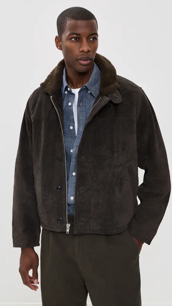 Deck Suede Jacket In Brown