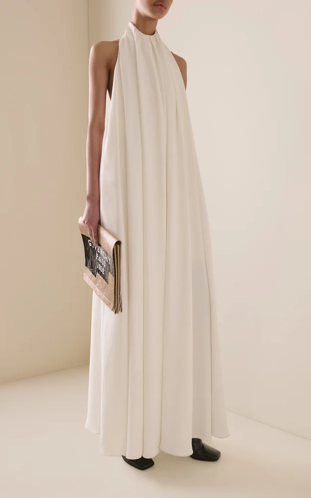 Draped Crepe Gown