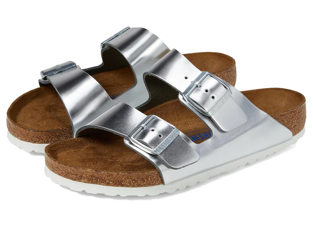 Arizona Soft Footbed Metallic Leather Sandals