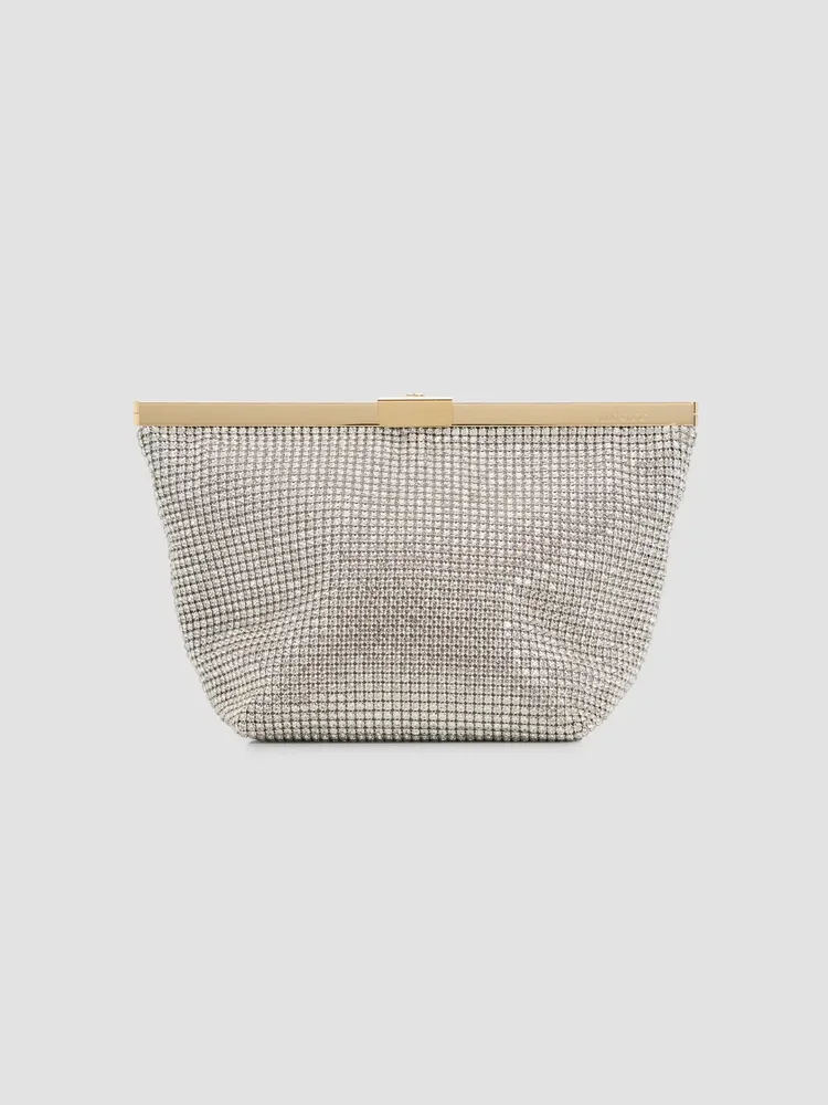Ganache Crystal Mesh Clutch