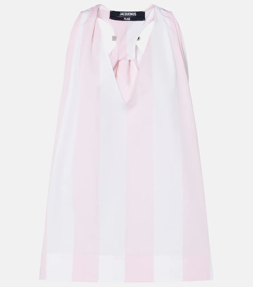 Norma striped cotton poplin top