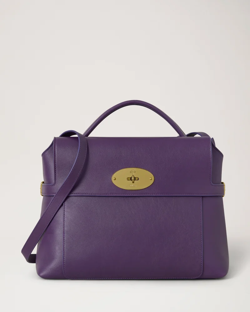 Stevie Top Handle - Amethyst Supple Smooth Leather