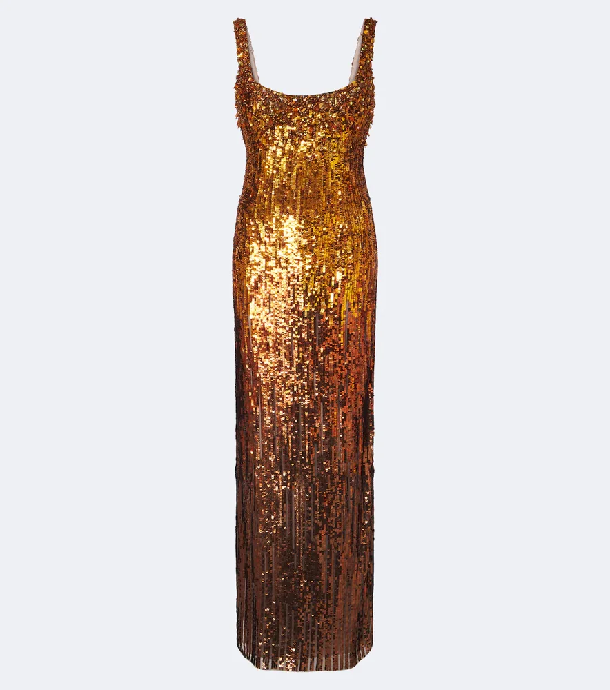 Rosalie embellished sequined gown
