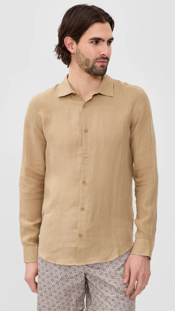 Giles Stitched Linen Shirt