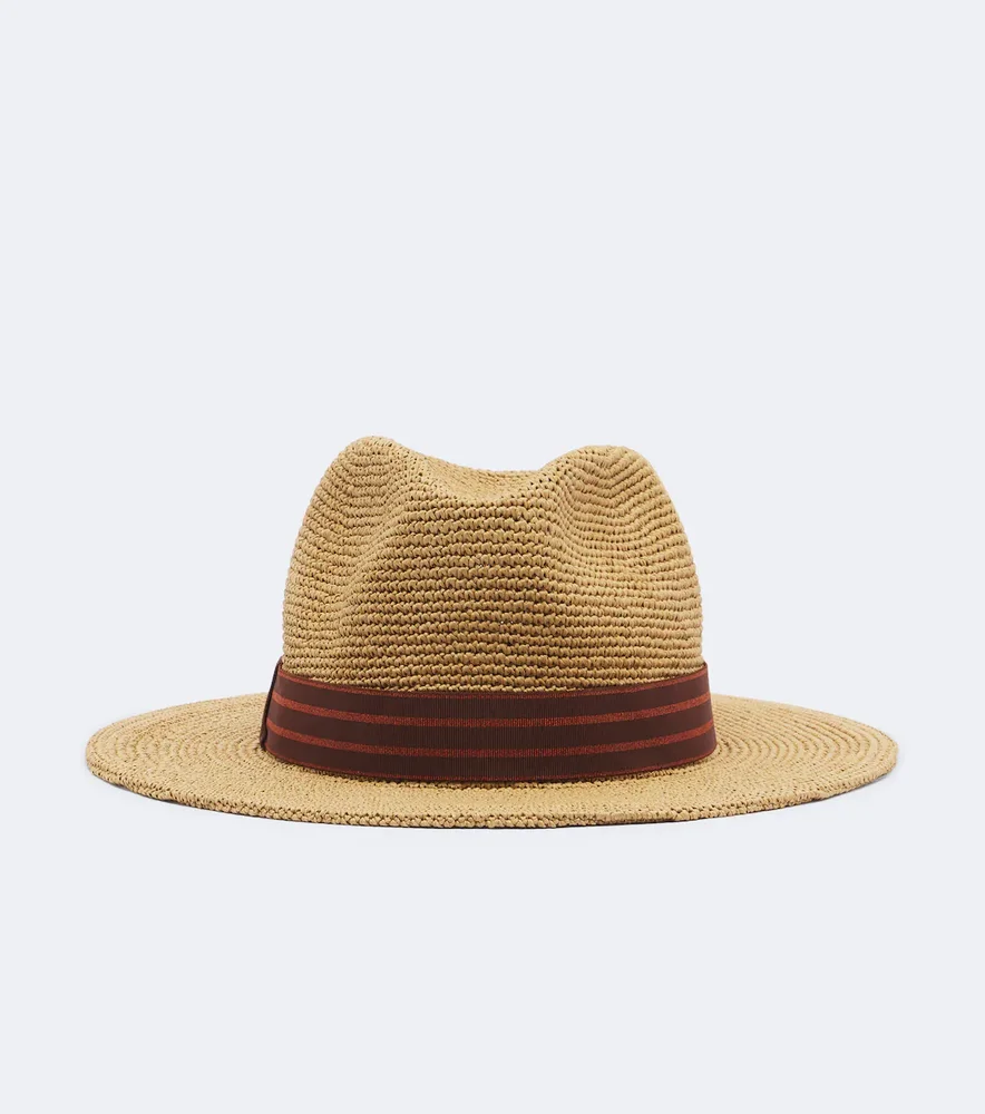 Marlon raffia-effect Panama hat