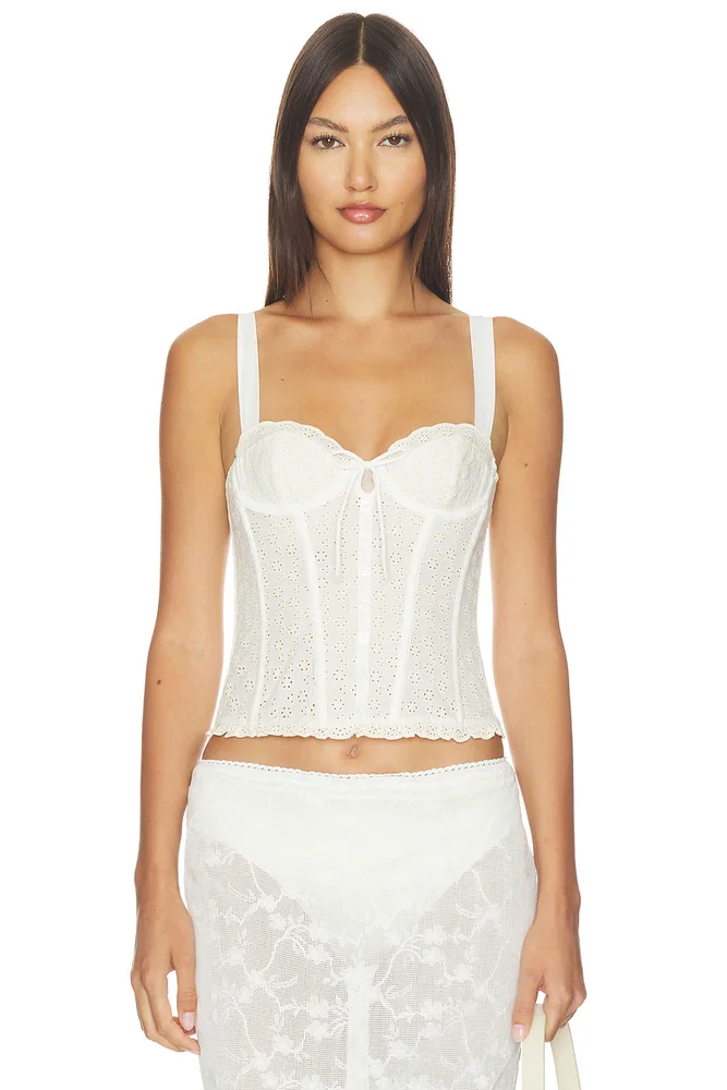 Eyelet Rose Bustier