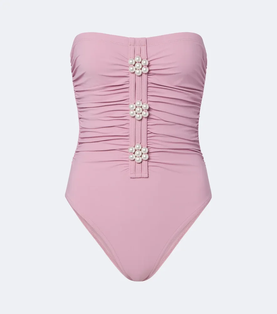 Maya embellished ruched swimsuit