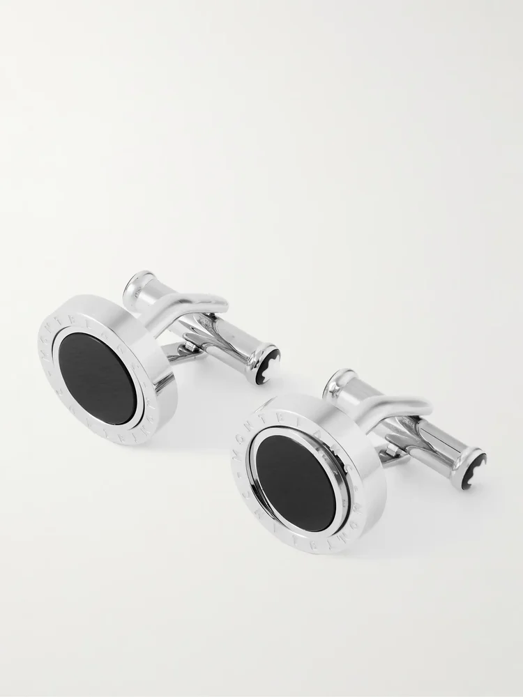 Stainless Steel Onyx Cufflinks