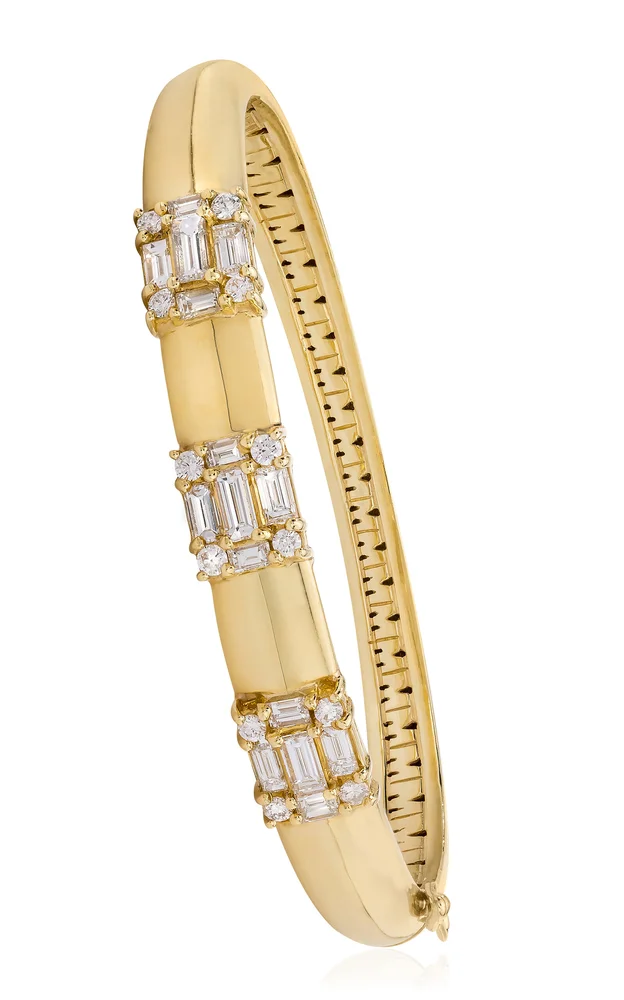 Clarity 18K Yellow Gold Diamond Bangle