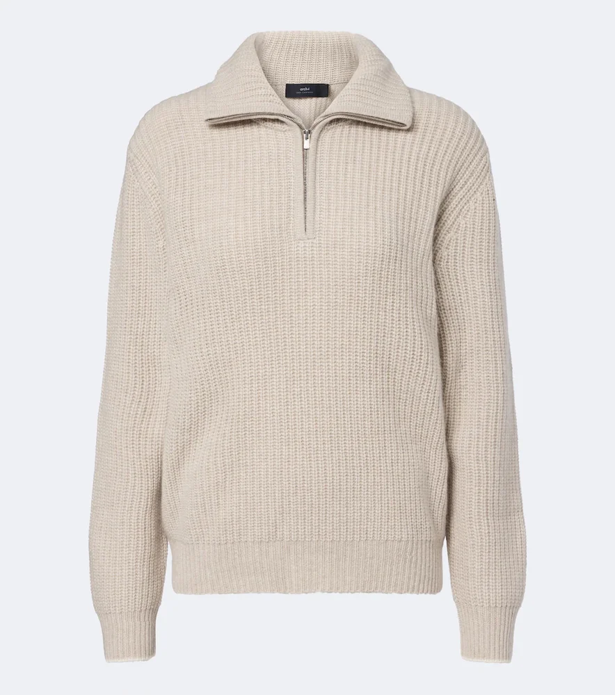 Saatchi cashmere zip-up sweater