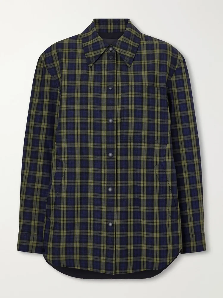 Checked shirt jacket