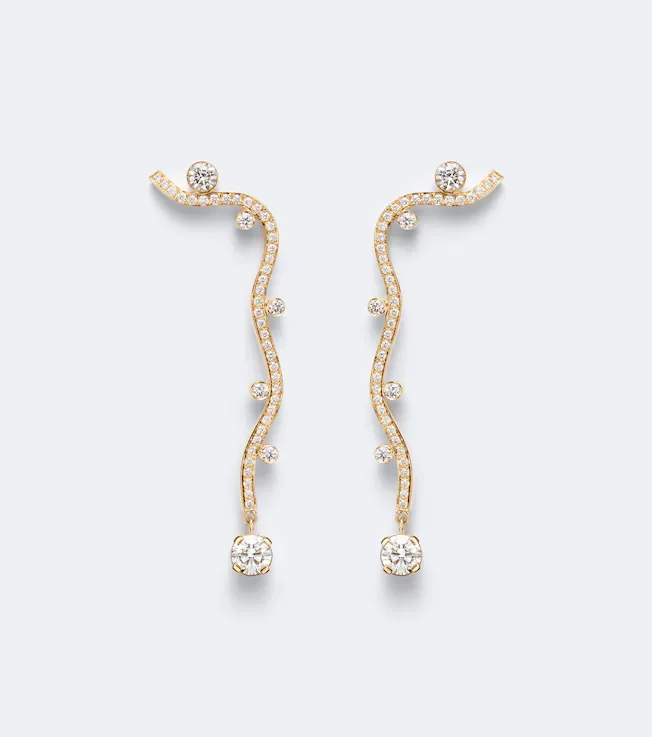 Grand Ocean Etoile 18kt gold earrings with diamonds