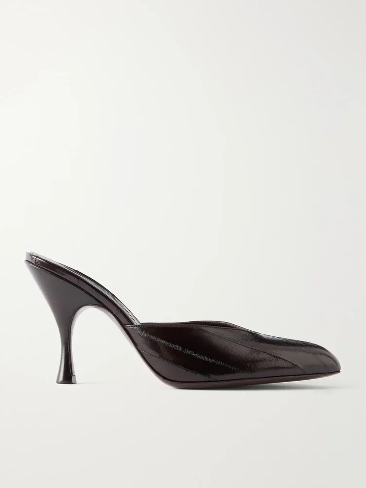 Sitting Pretty 95 textured-leather pumps