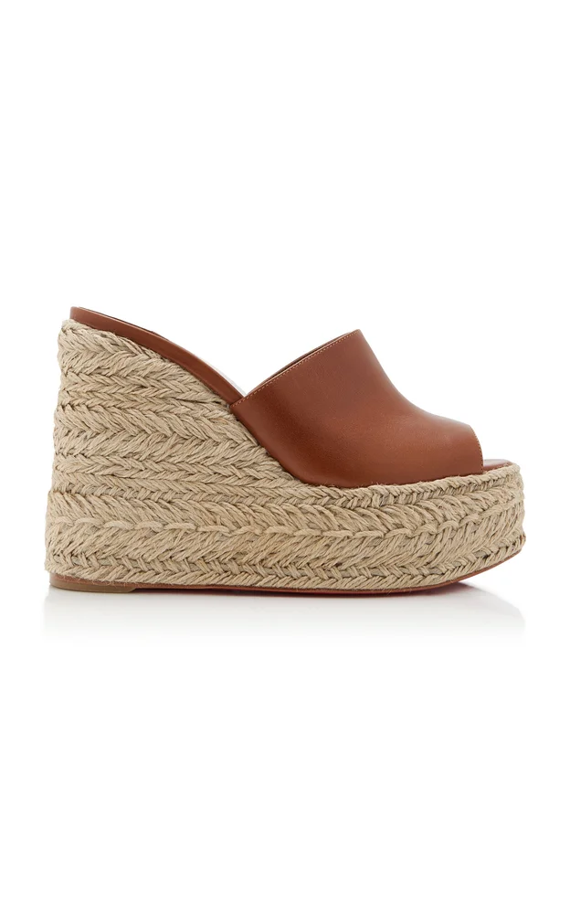 Ariella 130mm Leather Wedge Sandals