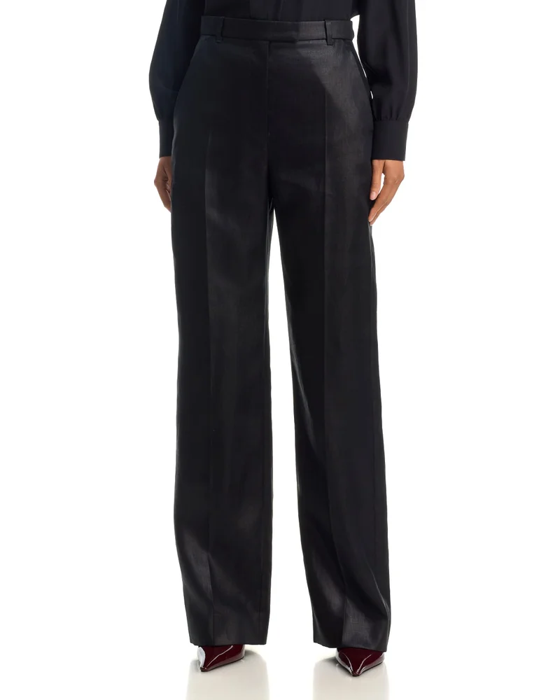 Straight Leg Linen Trousers