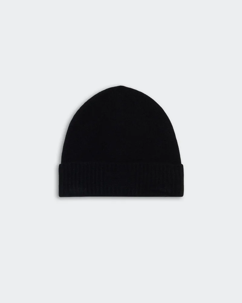 Rib Cuff Beanie - Black