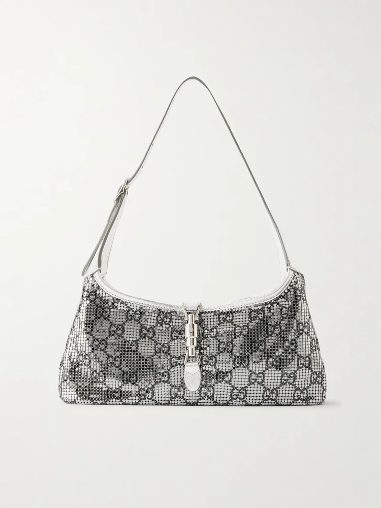 Gucci Jackie Slim metallic mesh shoulder bag