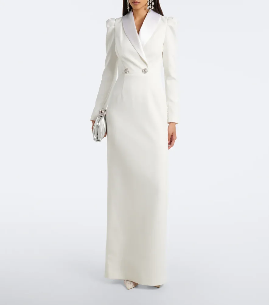 Symphony embellished crêpe gown
