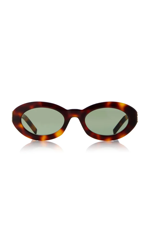 Round-Frame Acetate Sunglasses