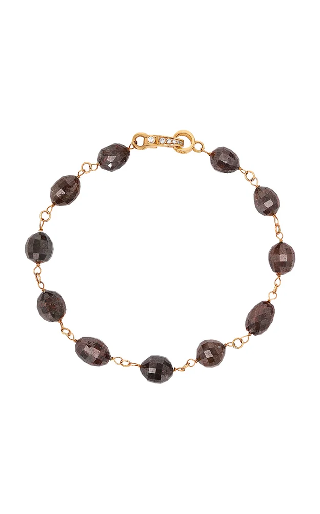 14K Yellow Gold Hand Cut Chocolate Diamond Bracelet