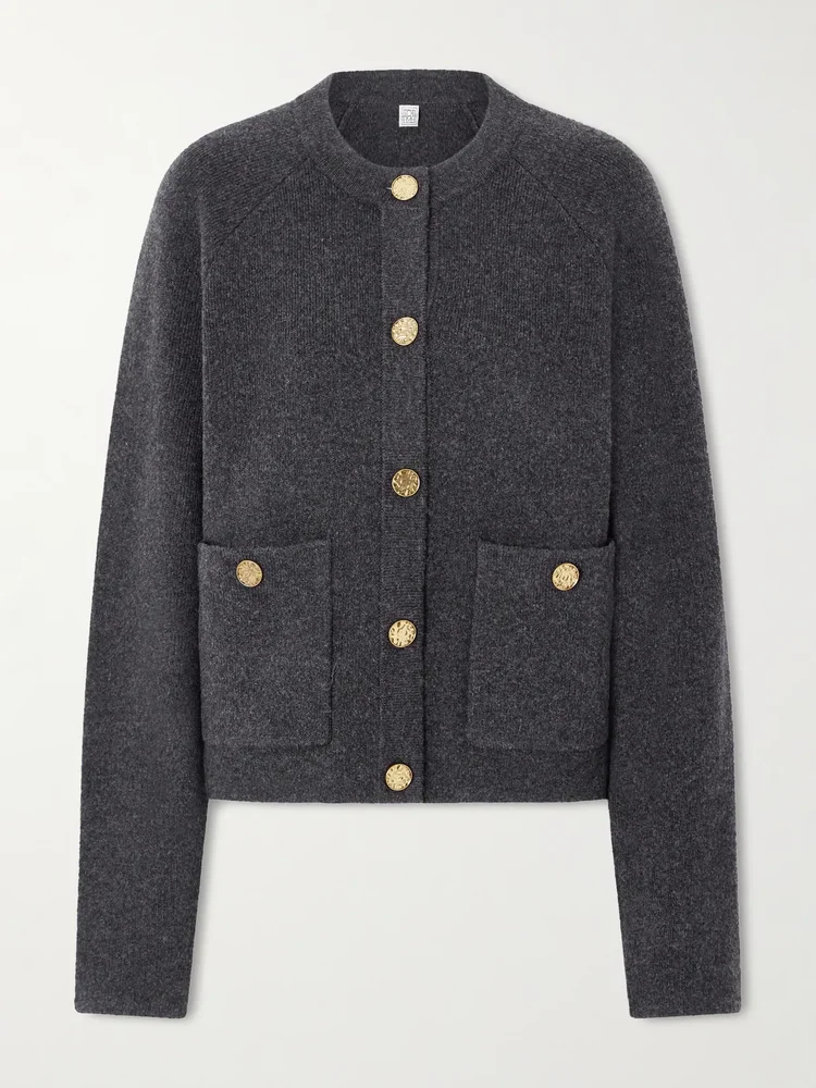 wool blend cardigan