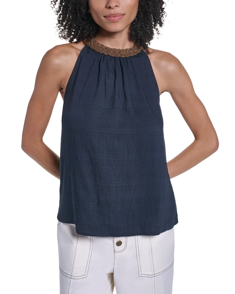 Embellished Halter Top