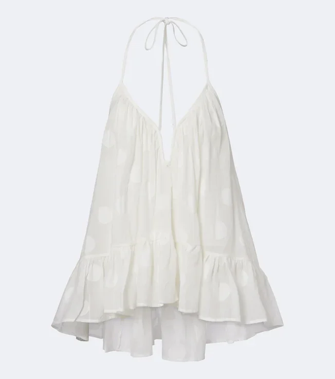 Solstice polka-dot cotton top