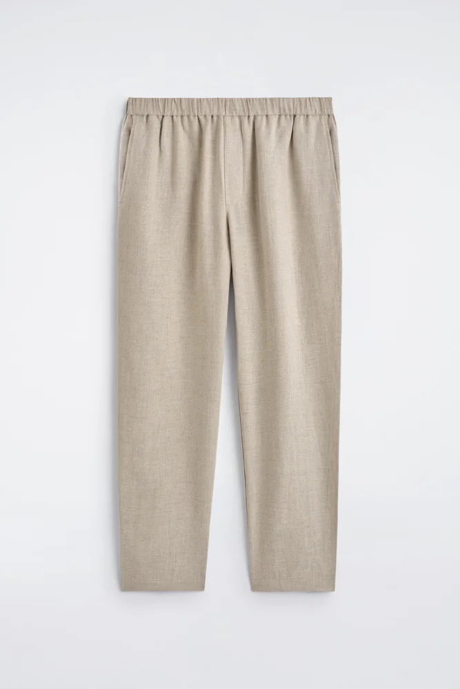 Classic-fit linen trouser
