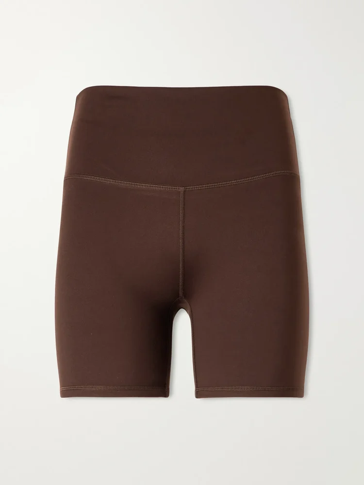 Freesoft high-rise stretch-jersey shorts