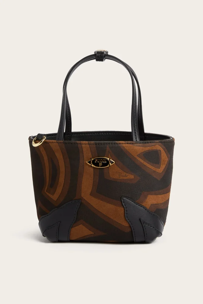 Palio Printed Suede Tote Bag