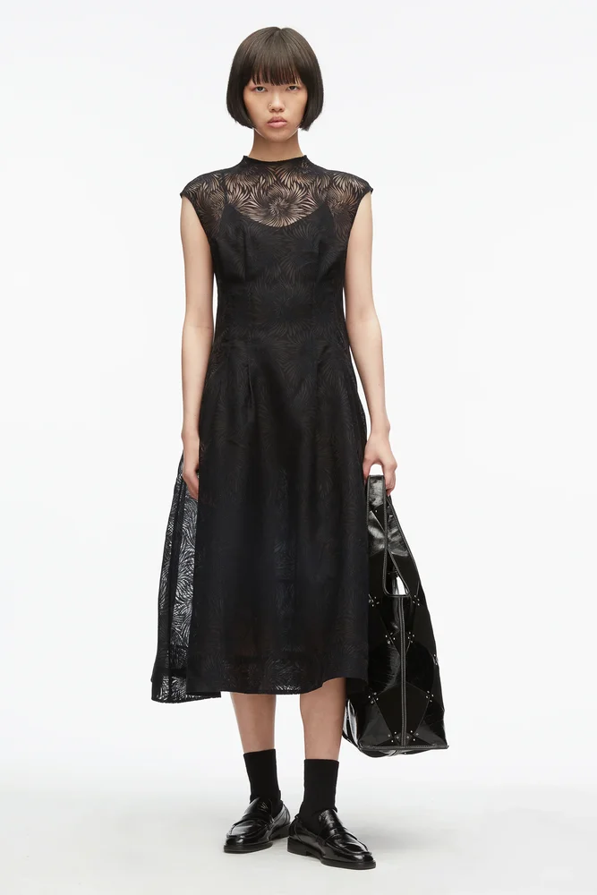 Floral Organza Midi Dress
