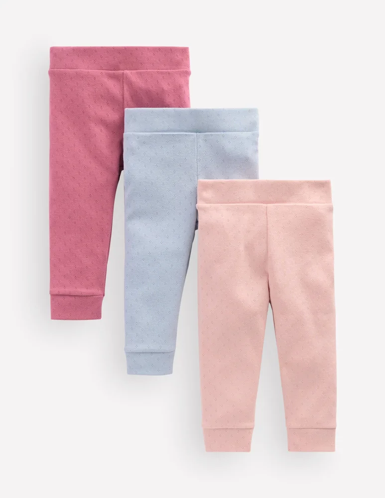 3-pack Pointelle Leggings-Multi Rainbow