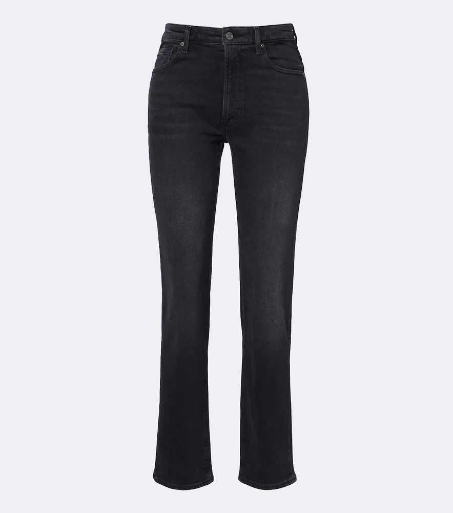 Faded straight jeans